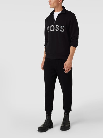 BOSS Orange Troyer mit Label-Print Modell 'Sakul' Black 1