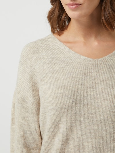 Vero Moda Pullover mit Rippenstruktur  Ecru Melange 3