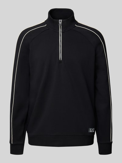 EA7 Emporio Armani Sweatshirt mit Stehkragen und Reißverschluss Black 2