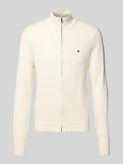 Tommy Hilfiger Regular fit gebreid jack van puur katoen Ecru - 2