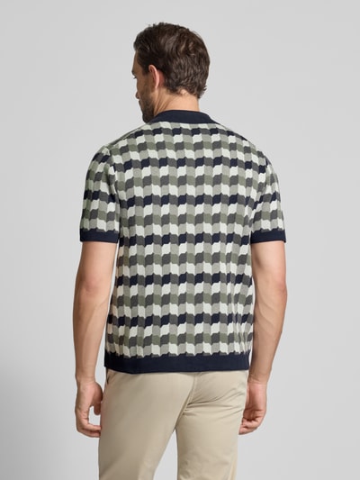 Christian Berg Men Regular Fit Poloshirt mit durchgehender Knopfleiste Metallic Gruen 5