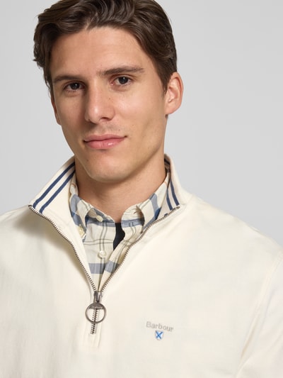 Barbour Slim Fit Sweatshirt aus reiner Baumwolle Modell 'ROSFORD' Sand 3