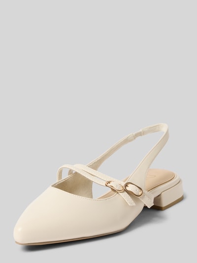 Productfoto, Slingback Ballerinas met blokhak en riempje, structuurzool, hakhoogte maat 40: 3 cm, Marco Tozzi