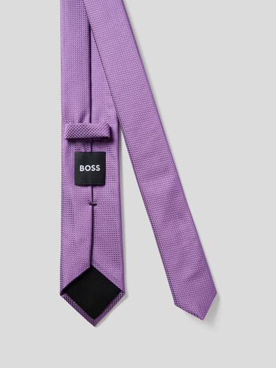 BOSS Krawatte mit feinem Strukturmuster Purple 3