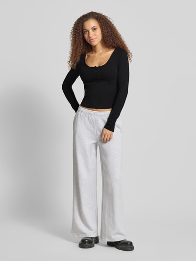 ONLY Slim Fit Langarmshirt mit Baumwoll-Anteil Modell 'JULIANE LIFE' Black 1