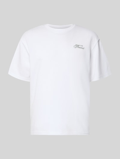 Produktfoto, Regular Fit T-Shirt aus Baumwoll-Mix Modell 'CASPIAN' von Only & Sons, efekt: jednolity kolor, napis, okrągły dekolt, krótki rękaw