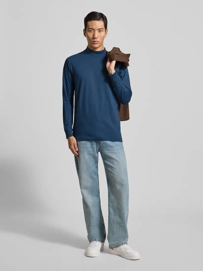 RAGMAN Shirt met lange mouwen en ribboorden Donkerblauw - 1