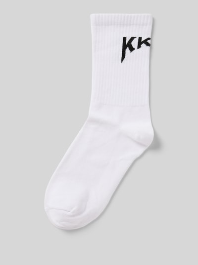 Karo Kauer Socken mit Label-Detail Weiss 1