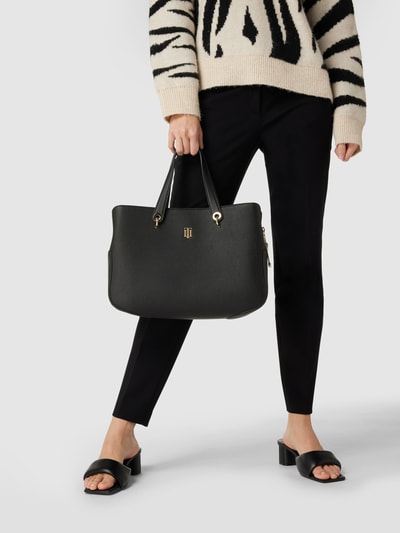 Tommy Hilfiger Shopper in leerlook Zwart - 1