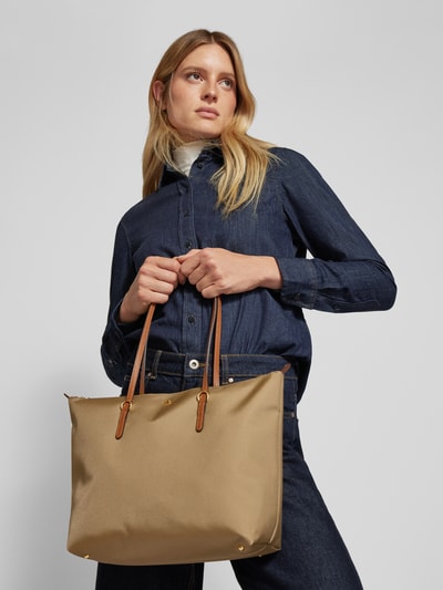 Lauren Ralph Lauren Handtas met labelapplicatie, model 'KEATON' Taupe - 1