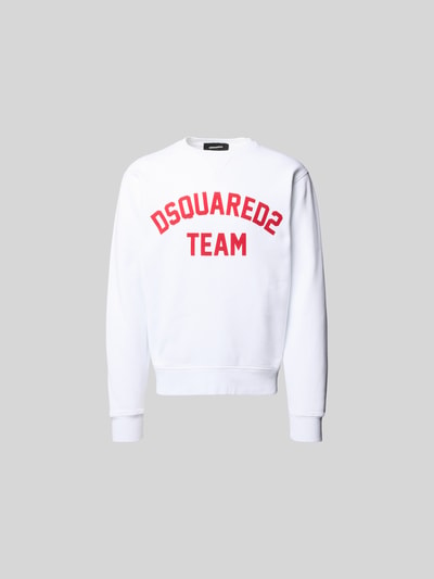 Dsquared2 Sweatshirt mit gerippten Abschlüssen Weiss 2