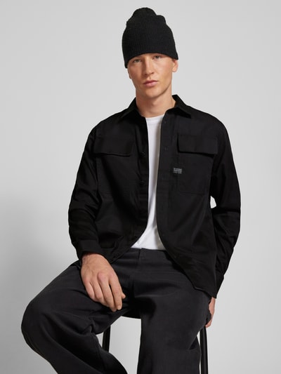 G-Star Raw Koszula casualowa o kroju regular fit z wiskozy z kołnierzykiem typu kent Czarny 3