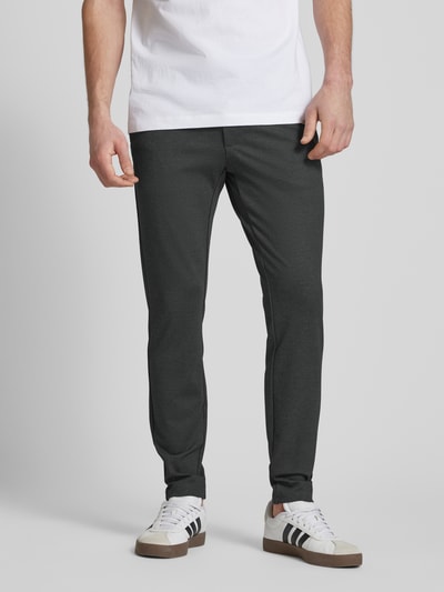 Only & Sons Slim Fit Stoffhose aus Viskose-Mix Modell 'MARK' Anthrazit Melange 4