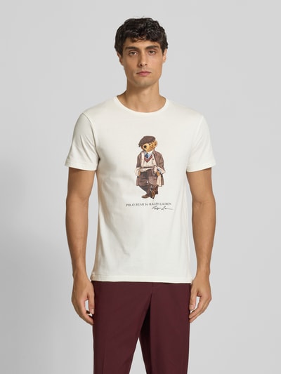 Polo Ralph Lauren T-Shirt mit Label-Motiv-Print Weiss 4