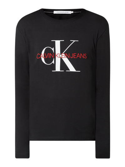 Calvin Klein Jeans Shirt met lange mouwen van biologisch katoen  Zwart - 2