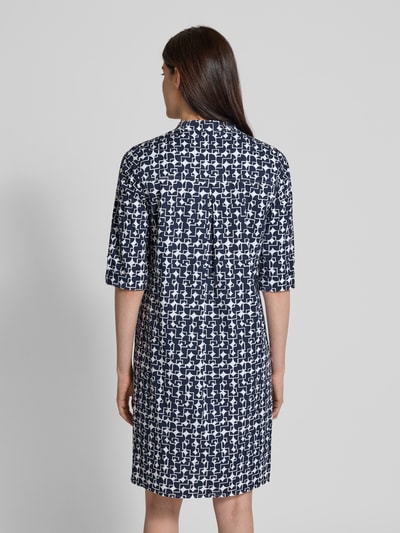 ROBE LÉGÈRE Knielanges Kleid mit Stehkragen Marine 5