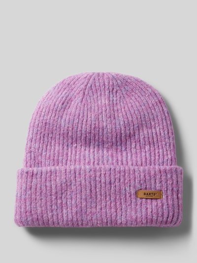 Barts Beanie met labelpatch, model 'Witzia' Paars gemêleerd - 1