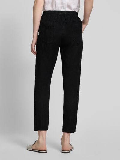 ZABAIONE Linnen broek met elastische band Zwart - 5