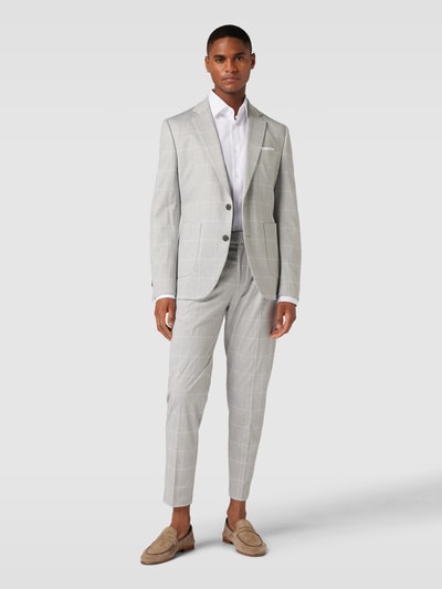 Cinque Slim fit pantalon in lichtgrijs, model 'Sando' Zilver - 1