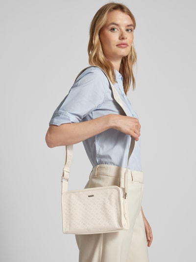 BOSS Crossbodytas met labeldetail, model 'Sandy' Zand - 1