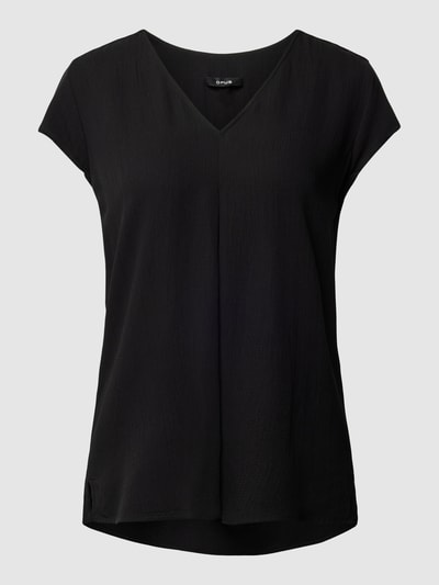 OPUS Blusenshirt mit V-Ausschnitt Modell 'Falotta' Black 2