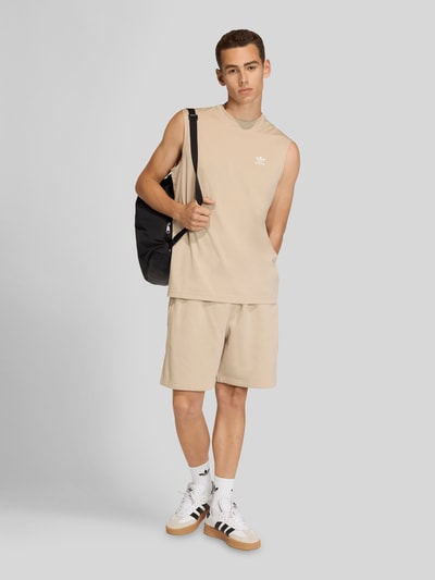 adidas Originals Regular Fit Sweatshorts mit elastischem Bund Beige 1