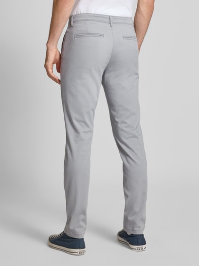 Jack & Jones Chinosy o kroju regular fit z dodatkiem streczu model ‘MARCO’ Srebrny 5