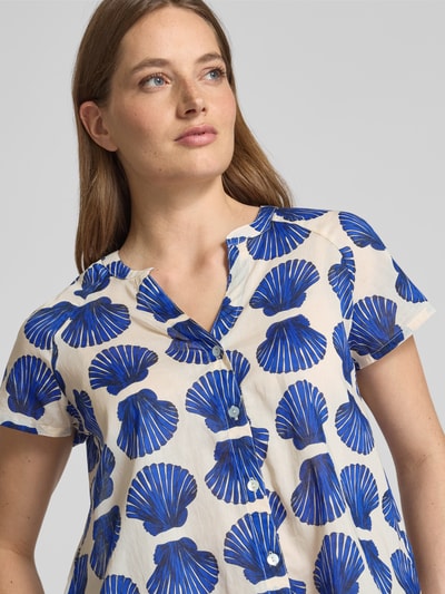 Christian Berg Woman Regular fit blouse met V-hals Blauw - 3
