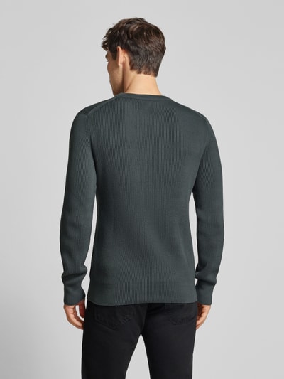 JAKE*S STUDIO MEN Gebreide pullover met ronde hals Donkergrijs - 5