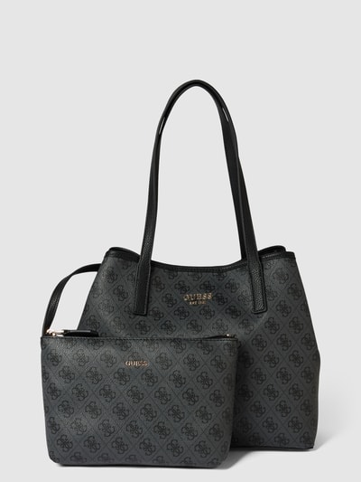 GUESS Tote Bag mit  Allover-Logo  Modell  'VIKKY' Graphit 2