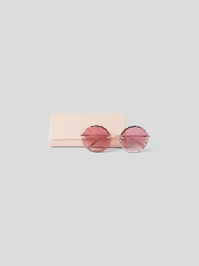 Chloé Sonnenbrille mit feinen Bügeln Gold 5