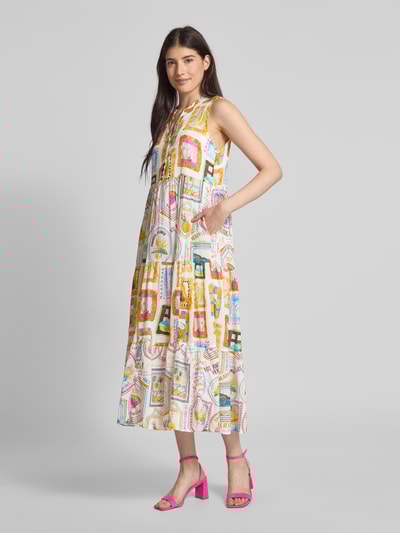 Emily Van den Bergh Midi-jurk met tuniekkraag Offwhite - 1