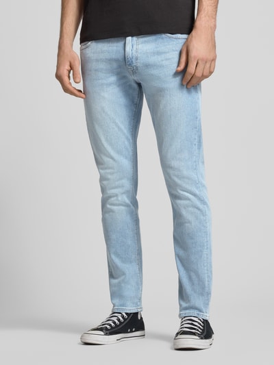 JACK & JONES Straight Fit Jeans aus Baumwoll-Mix Modell 'GLENN FELIX' Hellblau 4
