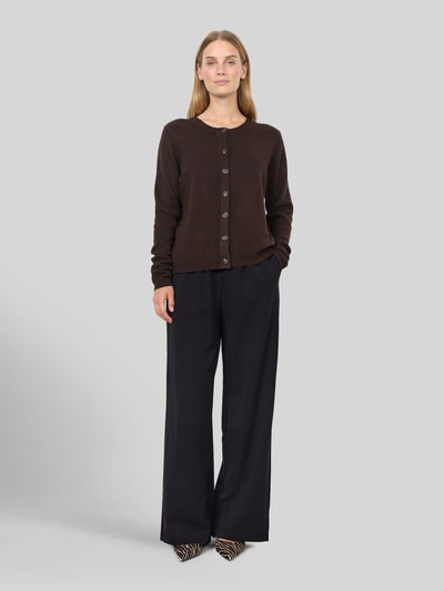Soyaconcept Cardigan mit kontrastierenden Knöpfen Dunkelbraun 1