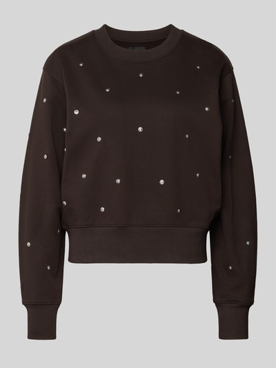 G-Star Raw Sweatshirt met ribboorden Donkerbruin - 2