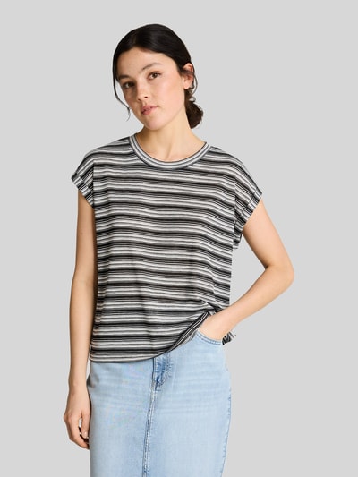 Tom Tailor Denim Regular Fit T-Shirt aus Viskose-Mix Black 4