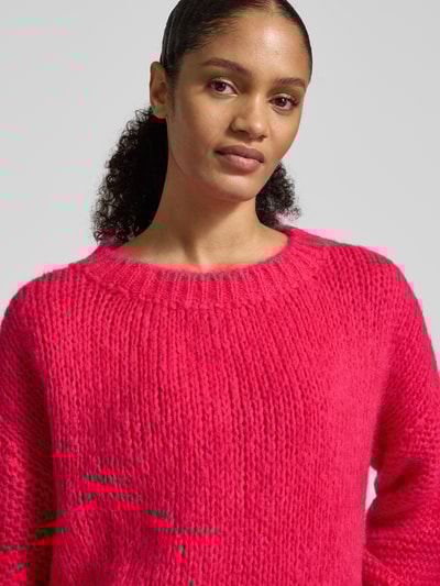 LOLLYS LAUNDRY Strickpullover mit gerippten Abschlüssen Modell 'Isolde' Pink 3