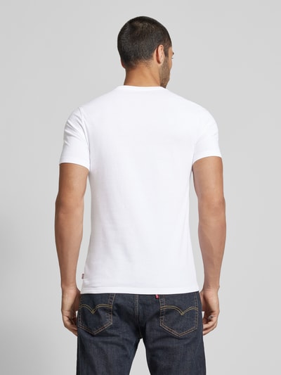 Levi's® T-shirt met labelprint in een set van 2 stuks Wit - 5