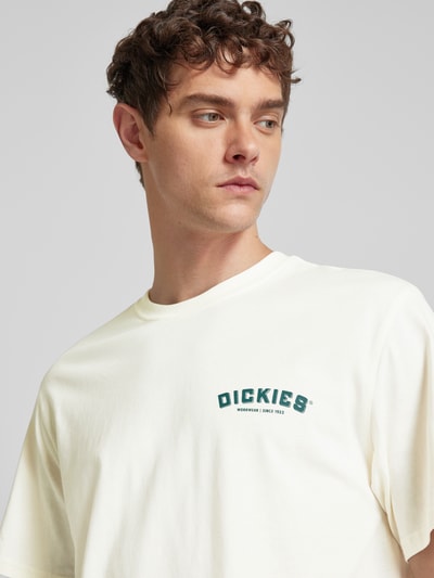 Dickies T-shirt z nadrukiem z logo Złamany biały 3