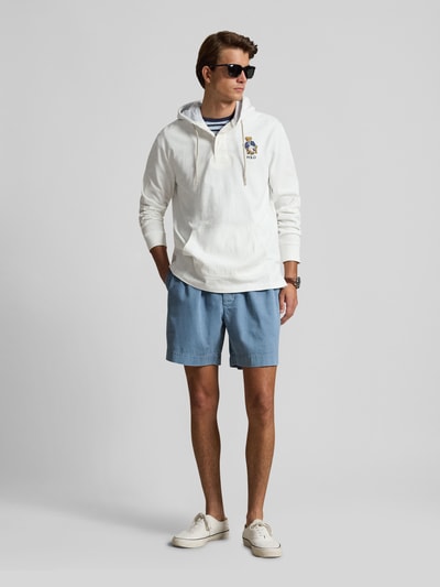 Polo Ralph Lauren Relaxed Fit Hoodie aus reiner Baumwolle mit Polo-Bear-Stitching Weiss 1