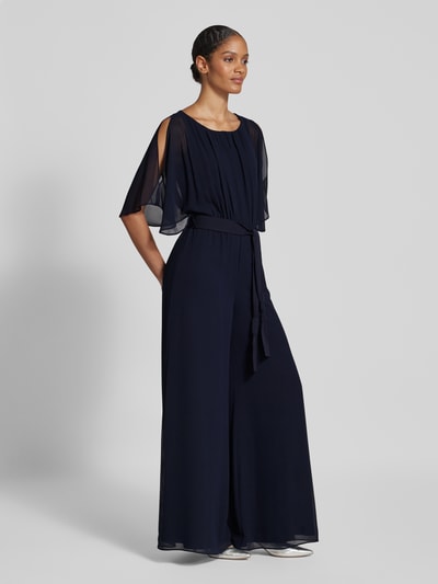 Vera Mont Jumpsuit met strikceintuur Donkerblauw - 1