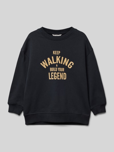 Mango Sweatshirt mit Statement-Print Modell 'legend' Black 1