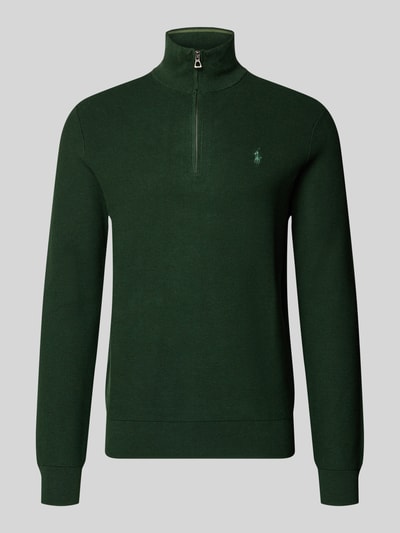 Polo Ralph Lauren Pullover mit Half Zip Troyerkragen Dunkelgruen 2