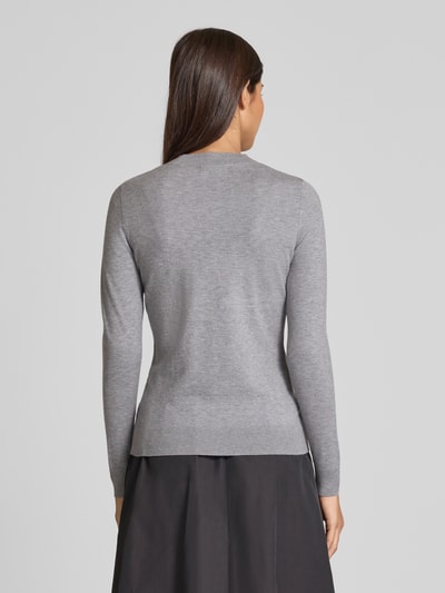 Christian Berg Woman Strickpullover aus Viskose-Mix mit Rundhalsausschnitt Mittelgrau Melange 5
