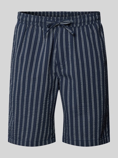 Jack & Jones Sweatshorts met tunnelkoord, model 'JAIDEN' Marineblauw - 2