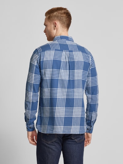 Knowledge Cotton Apparel Regular Fit Freizeithemd mit Button-Down-Kragen Blau 5