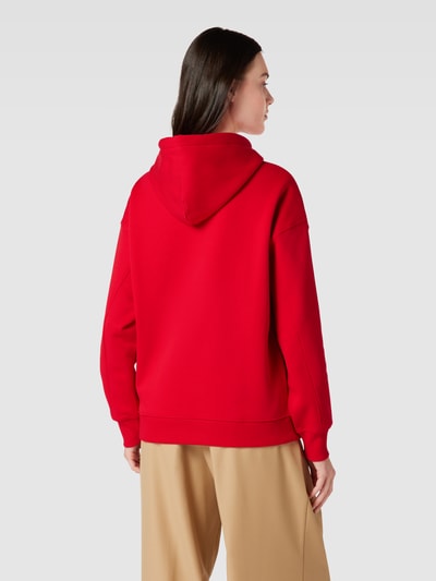Jake*s Casual Bluza z kapturem z nadrukiem ze sloganem Czerwony 5