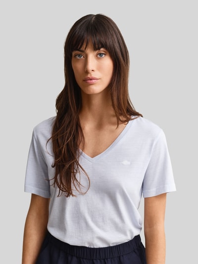 GANT Regular Fit T-Shirt aus Baumwoll-Mix Hellblau 3