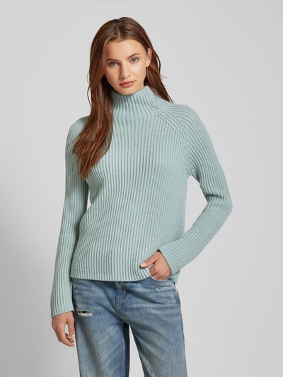 Drykorn Gebreide pullover met opstaande kraag, model 'ARWEN' Aquablauw - 4