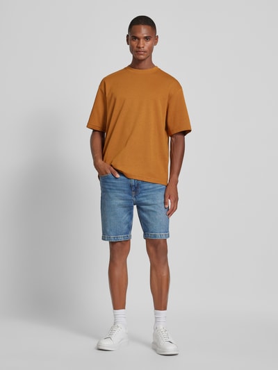 Mango Skinny Fit Jeansshorts im 5-Pocket-Design Modell 'Jarod' Jeansblau 1